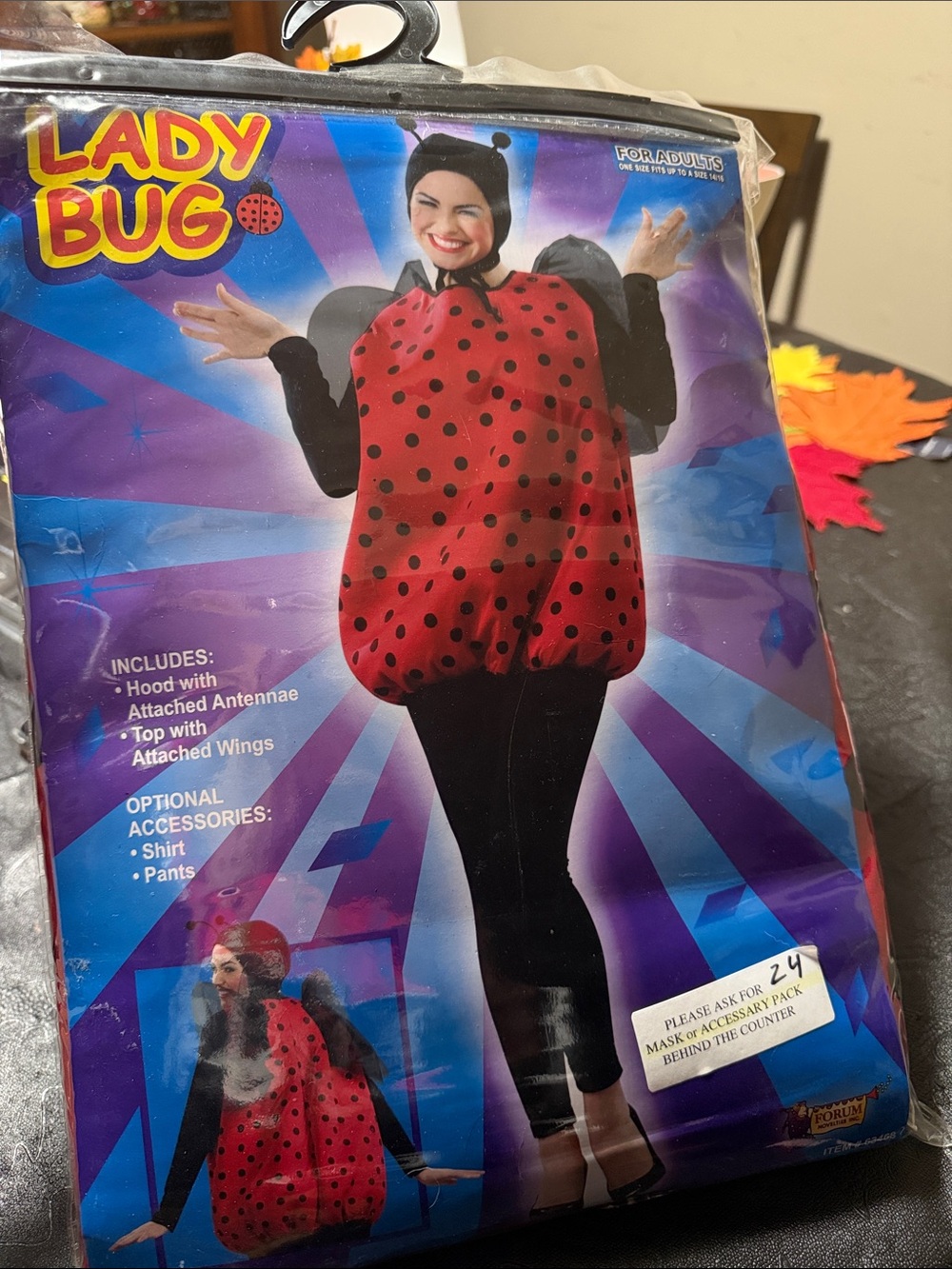 Classic Ladybug Costume – Red and Black Hooded Top with Wings